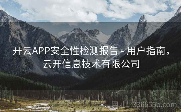开云APP安全性检测报告 - 用户指南,云开信息技术有限公司