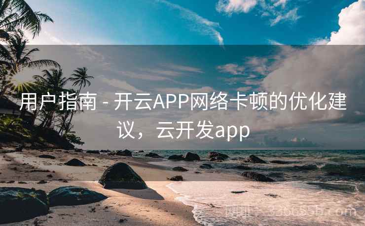 用户指南 - 开云APP网络卡顿的优化建议，云开发app